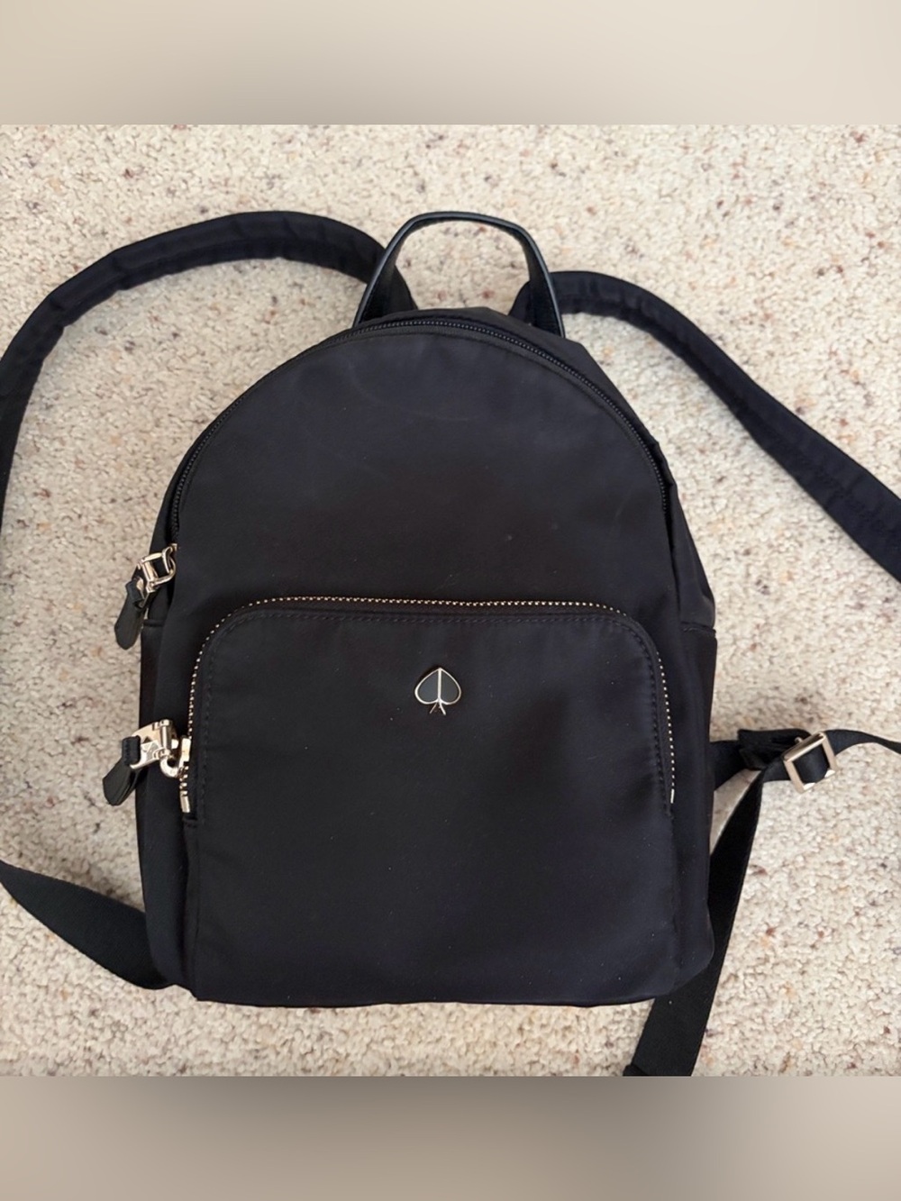 Kate spade Black Nylon Mini Backpack, like new